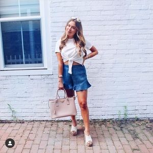Flare hem shorts